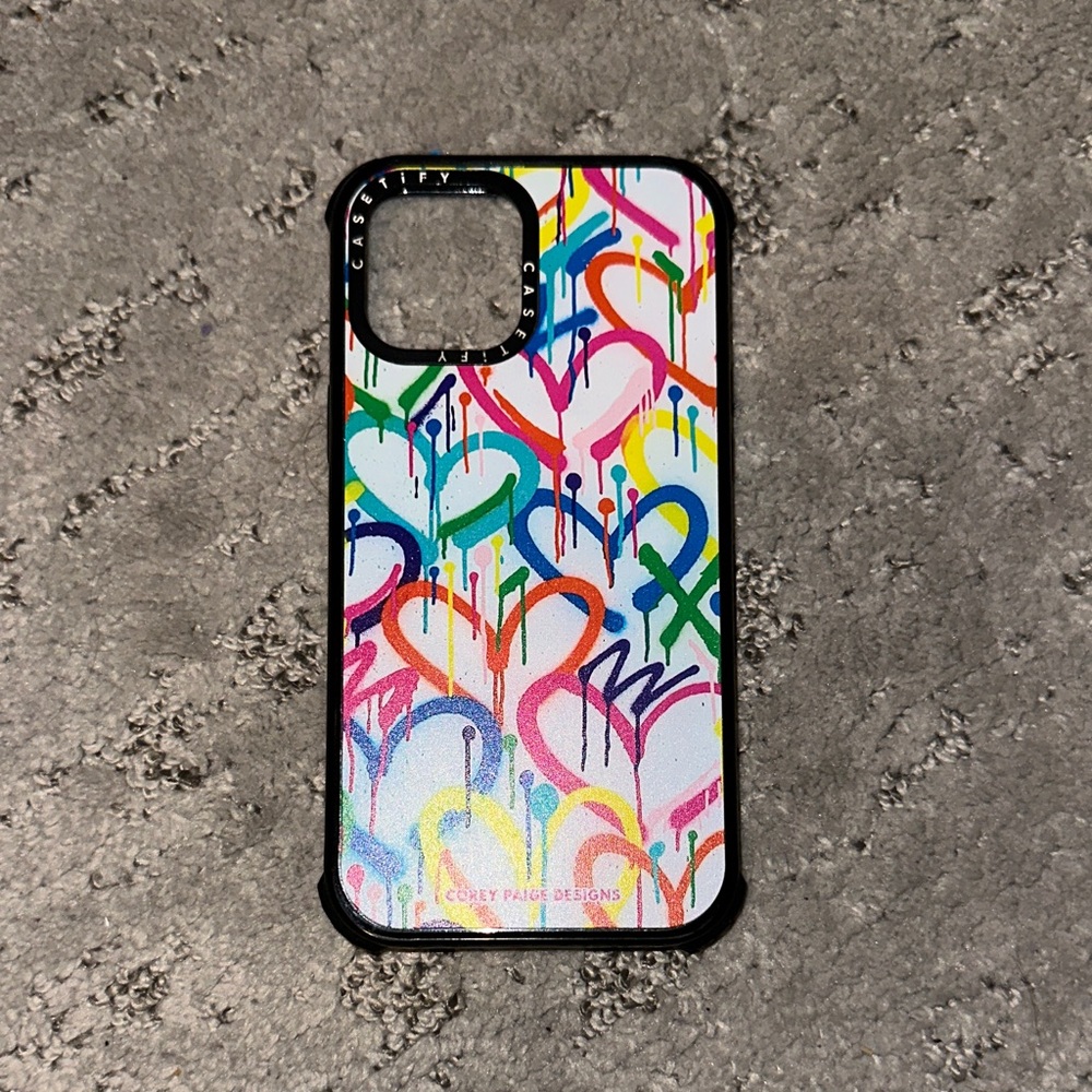 Casetify Multicolor Dripping Heart Case